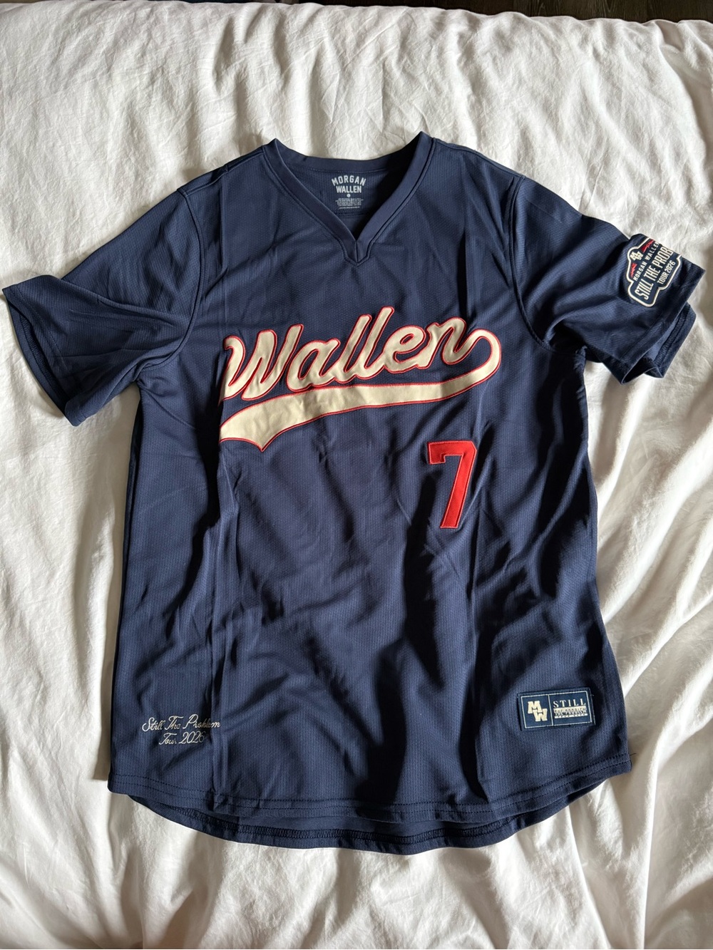 Morgan Wallen Navy baseball jersey
